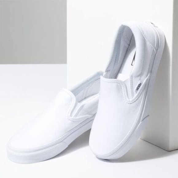 Vans Shoes - Brand new Womens Ashley white slip ons Vans shoes